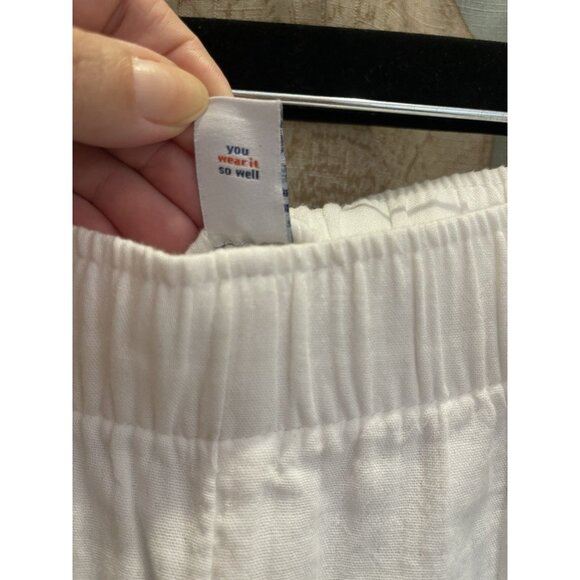 Old Navy Womens Linen Blend Pants LG Wide Leg High Rise Crop Bundle Lot Black - Picture 8 of 12